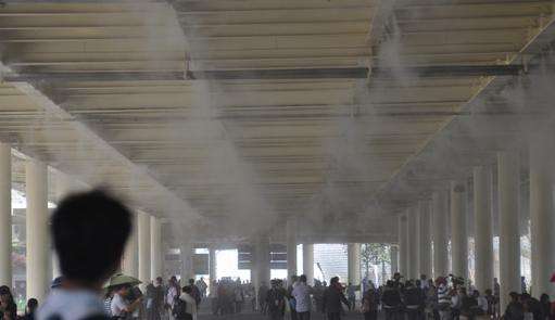 公交站喷雾降温视频案例